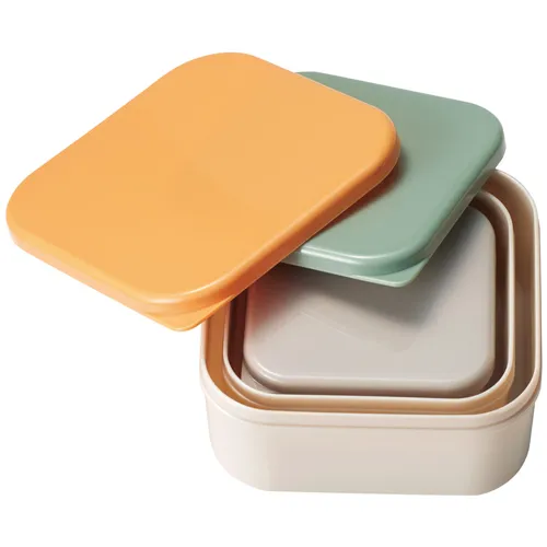 再生プラスチック保存容器3個組