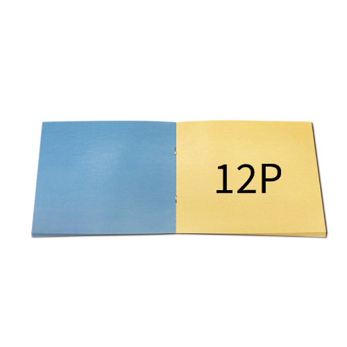 オリジナル箱型封筒 平形V字ジッパー付用 12P 中綴じパンフレット