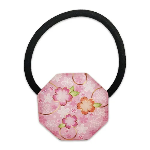 ガラスヘアゴム(八角形)