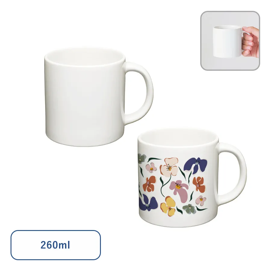 陶器マグストレート(S+) ホワイト