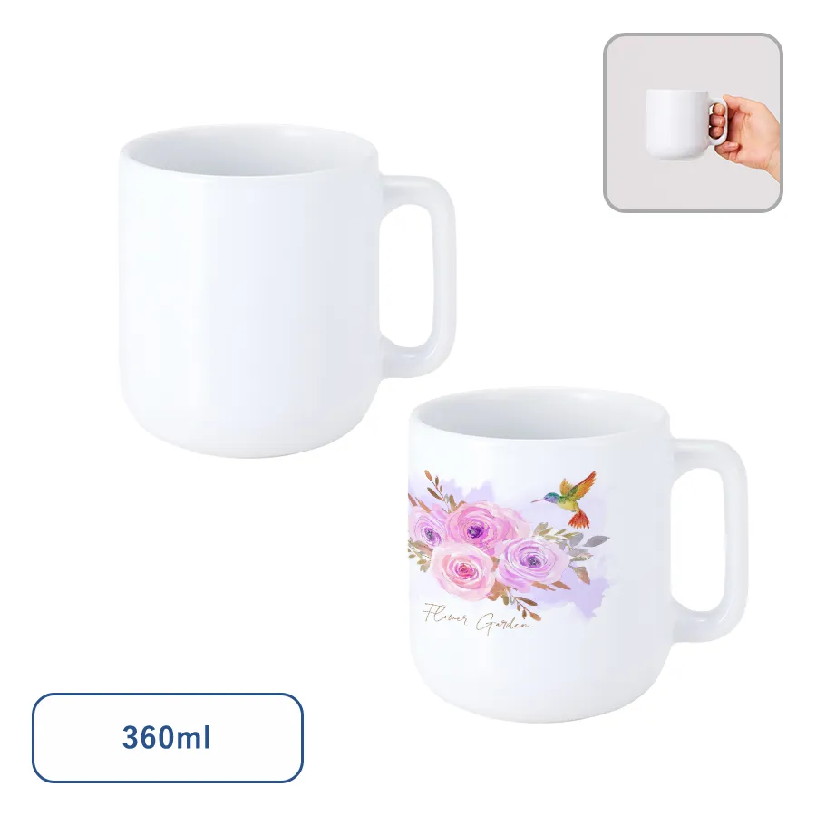 陶器マグストレート ラウンドボトム ホワイト